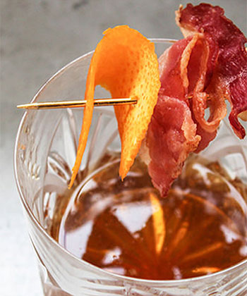 The Maple Bacon Old Fashioned is one of the best maple cocktails for fall. 
