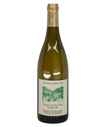 François et Julien Pinon Vouvray 'Les Trois Argiles' 2018 is one of the best Vouvrays from the Loire Valley. 