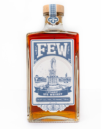 FEW Bottled-In-Bond Rye Whiskey is one of the best rye whiskey brands for 2023. 