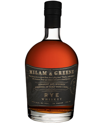 Milam & Greene Port Cask Finished Rye is one of the best rye whiskey brands for 2023. 