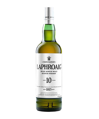 Laphroaig 10 Year Old Islay Single Malt is one of the best Scotches for 2023. 
