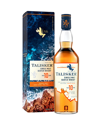 Talisker 10 Year Old Single Malt Scotch Whisky is one of the best Scotches for 2023. 
