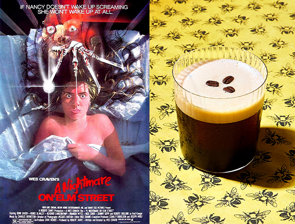 The Carajillo and A Nightmare on Elm Street are the perfect scary movie and cocktail pairing. 