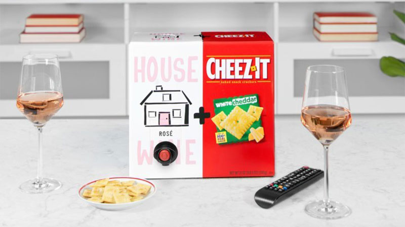 Cheez-It x House Wine Box is one of the weirdest food and beverage collaborations. 