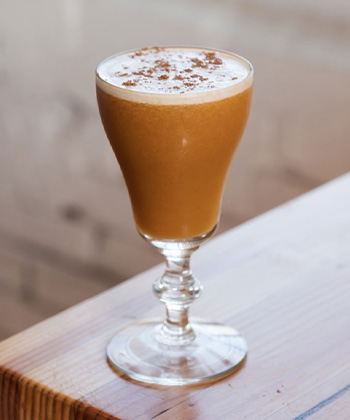 The Pumpkin Spice Flip is one of the best cocktails for Thanksgiving. 