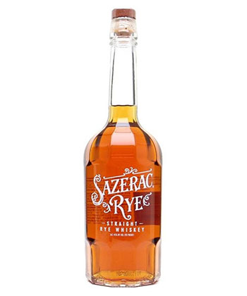 Sazerac Straight Rye Whiskey is one of the best rye whiskies to gift in 2023. 