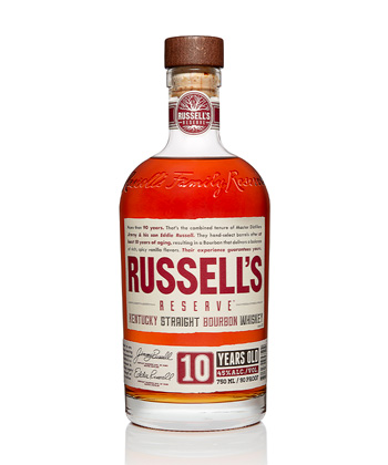Russell’s Reserve 10 Years Old is one of the best bourbons to gift this holiday season. 