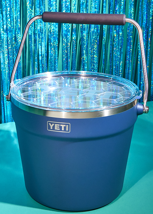 The Yeti Rambler Beverage Bucket in Navy is one of the best gifts to give this holiday season. 