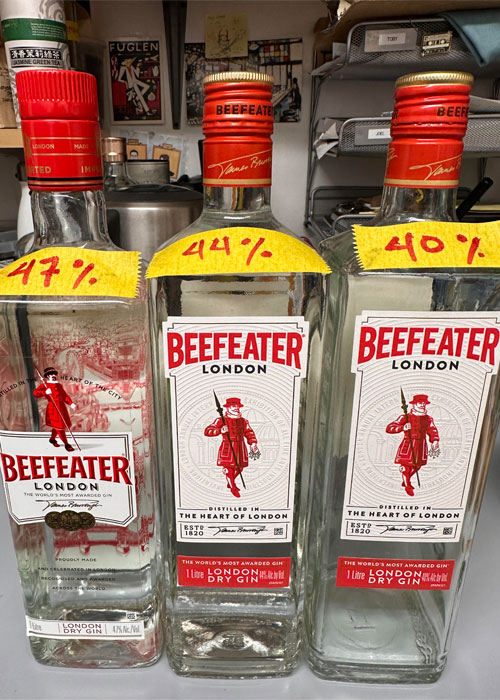 Beefeater Gin has lowered their proof once more from 44 percent ABV to 40 percent ABV, despite lowering it from 47 percent to 44 percent just a short time ago.