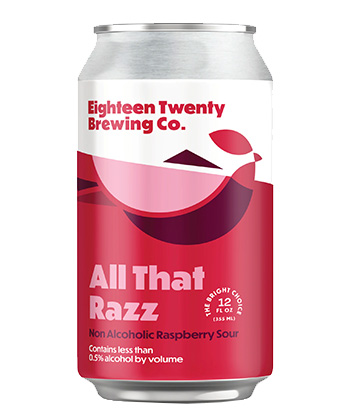 Eighteen Twenty Brewing Co. All That Razz Raspberry Sour is one of the best non-alcoholic beers for 2024. 