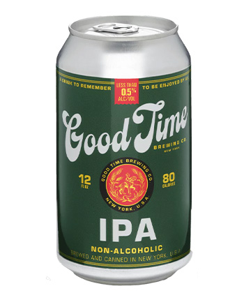 Good Time Brewing Company IPA is one of the best non-alcoholic beers for 2024. 