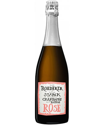 Louis Roederer et Philippe Starck Brut Nature Rosé 2015 is one of the best Champagnes for 2023. 
