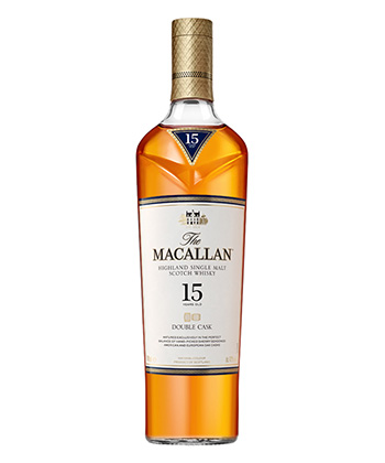 The Macallan Double Cask 15 Years Old Highland Single Malt Scotch Whisky is one of the best after-dinner Scotches. 