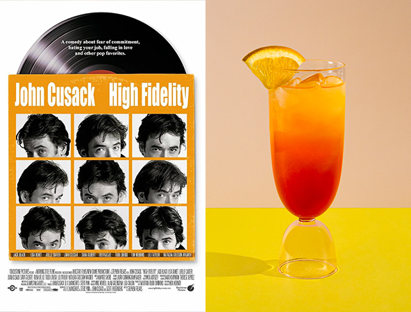 High Fidelity and a Tequila Sunrise are the perfect rom-com and cocktail pairing. 