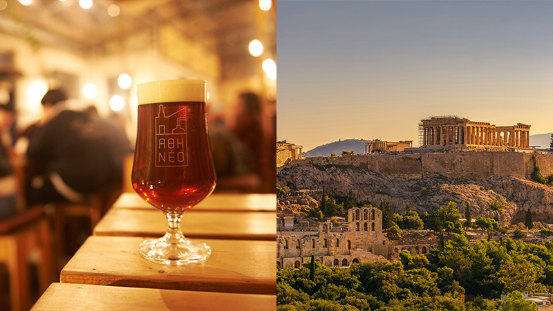 Athens, Greece is one of the top beer destinations for 2024. 