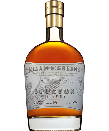 Milam and Greene Single Barrel Straight Bourbon Whiskey is one of the best new bourbons for 2024, according to bartenders. 