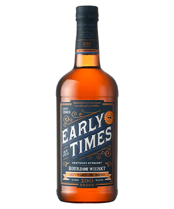 Early Times Bottled in Bond is one of the best bang for your buck bourbons, according to bartenders. 