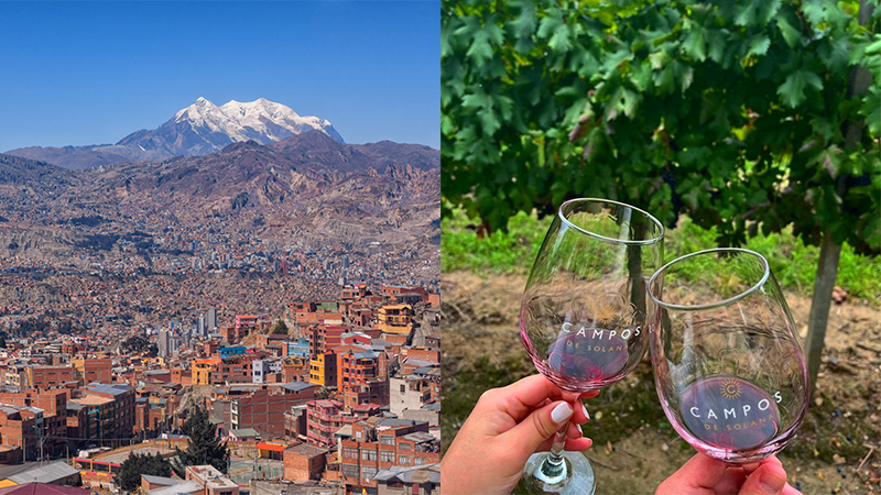 La Paz, Bolivia is one of the world's top 10 wine destinations for 2024. 