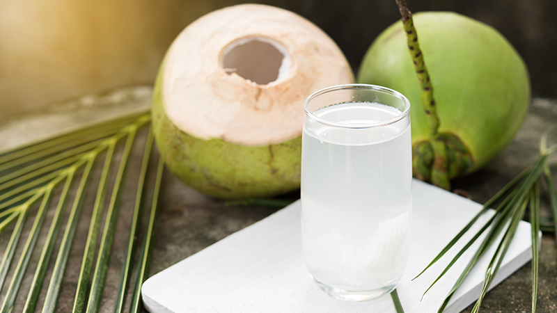 Coconut water is a great mixer for rum. 