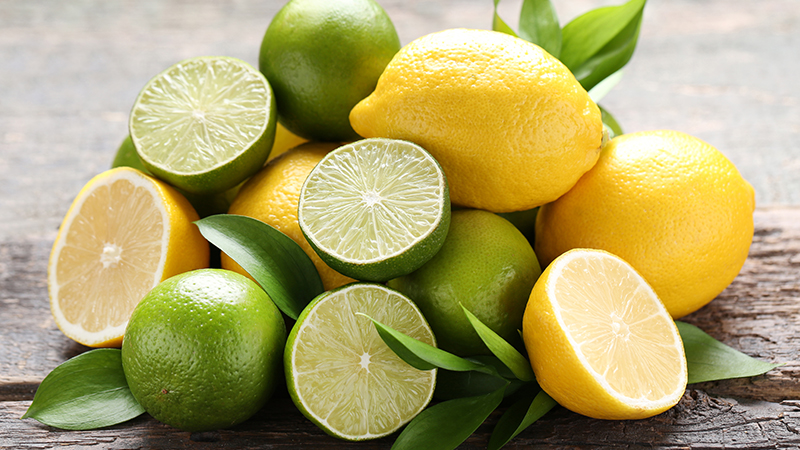 Lemons and limes are great mixers for rum. 