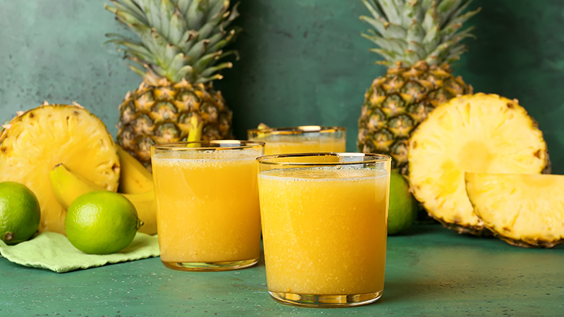 Pineapple juice is a great mixer for rum. 