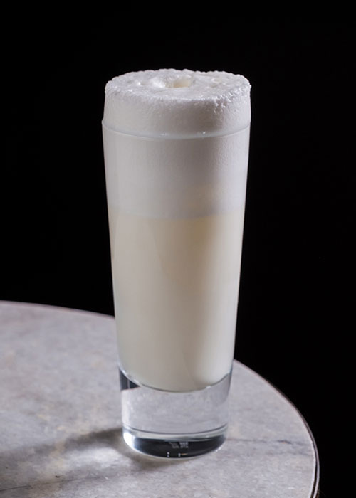 The Ramos Gin Fizz is one of the best sparkling water cocktails. 