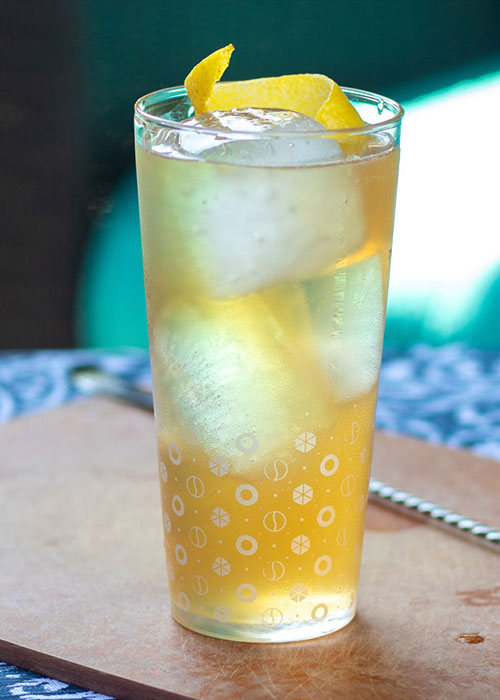 The Scotch & Soda Highball is one of the best sparkling water cocktails. 