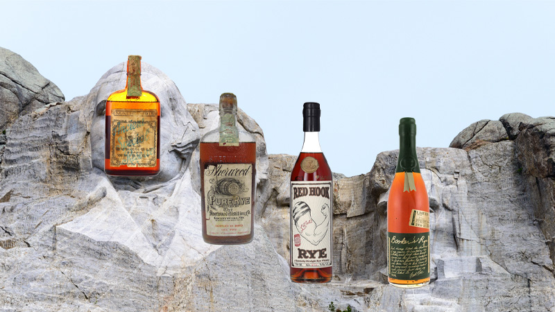Pennsylvania-distilled Old Overholt, Sherwood Pure Rye, LeNell’s Red Hook Rye, 23 and 24 years old, and Booker's Rye are on Aaron Goldfarb's Mount Rushmore of Rye. 