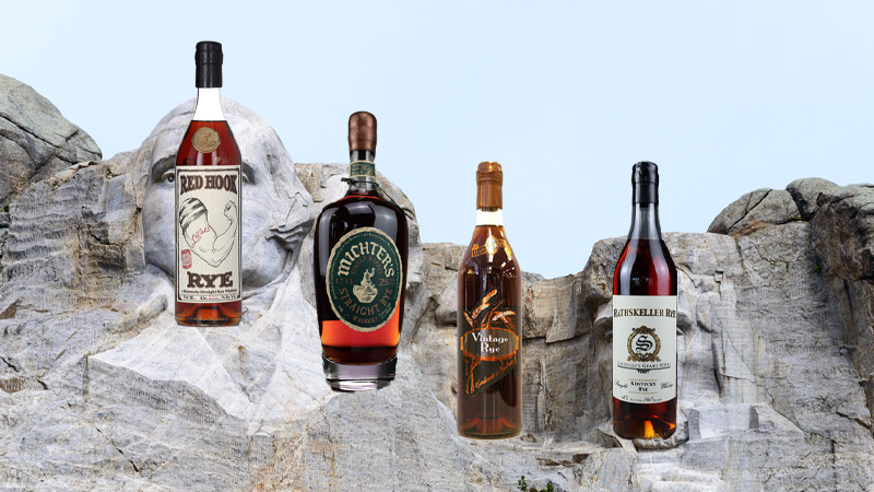 LeNell's Red Hook Rye, 23 and 24 years old, Michter's 25 Year Rye, 2011 Release, Vintage Rye 23, and Rathskeller Rye are on Clay Risen's Mount Rushmore of Ryes. 