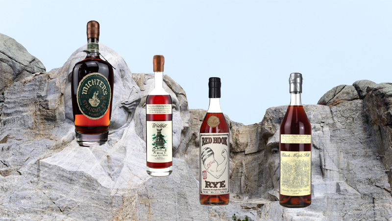 Michter’s 25 Year Rye, 2008 Release, Willett Family Estate, Barrel 1776, 25 year old rye, LeNell's Red Hook Rye, Barrel #2, and Black Maple Hill 23 Year Old Rye are on Gavin Linde's Mount Rushmore of Rye. 