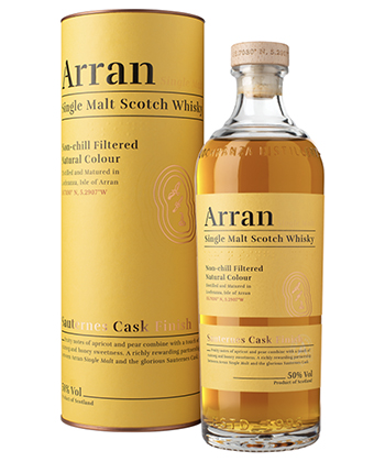 Arran Sauternes Cask Single Malt Scotch Whisky is one of the best new Scotches for 2024, according to bartenders. 
