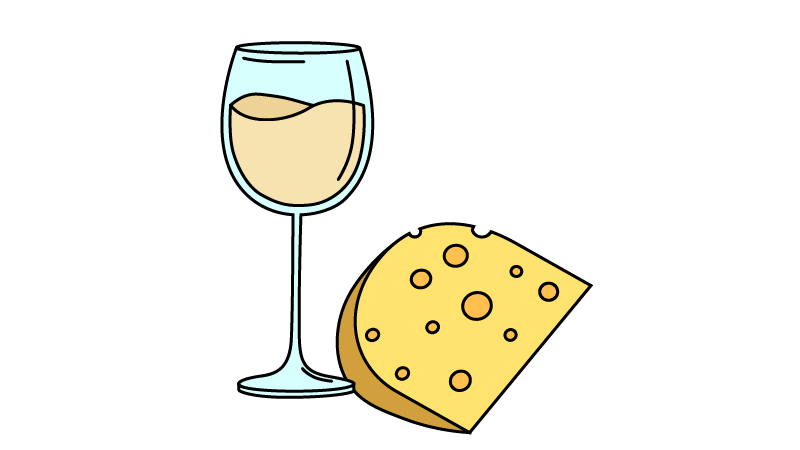 Gruyere cheese pairs with Chardonnay. 