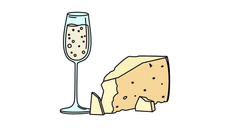 Pair Parmesan cheese with Prosecco. 