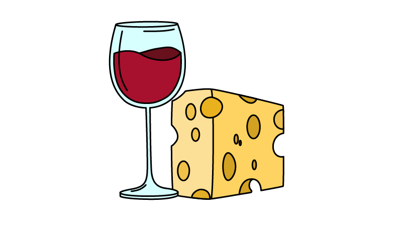 Pair Swiss cheese with Gamay. 