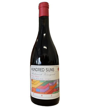 Hundred Suns Wine Bednarik Vineyard Pinot Noir 2022 is one of the best Pinot Noirs for 2024. 