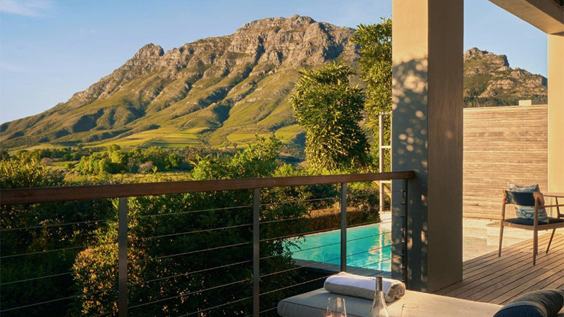 Delaire Graff Estate in Cape Winelands, South Africa is one of the best winery hotels to book in 2024. 