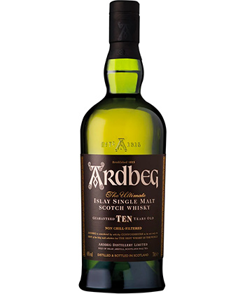 Ardbeg 10 is one of the best peated Scotches for beginners. 