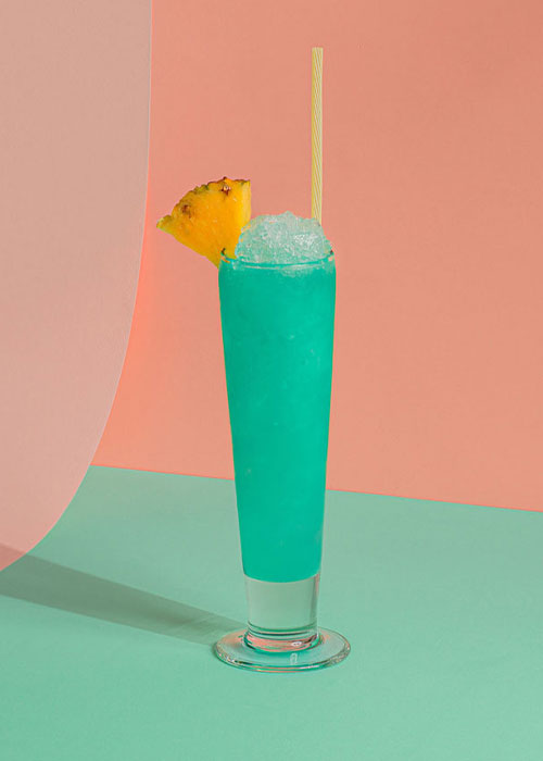 The Blue Hawaii is one of the most popular curaçao cocktails. 