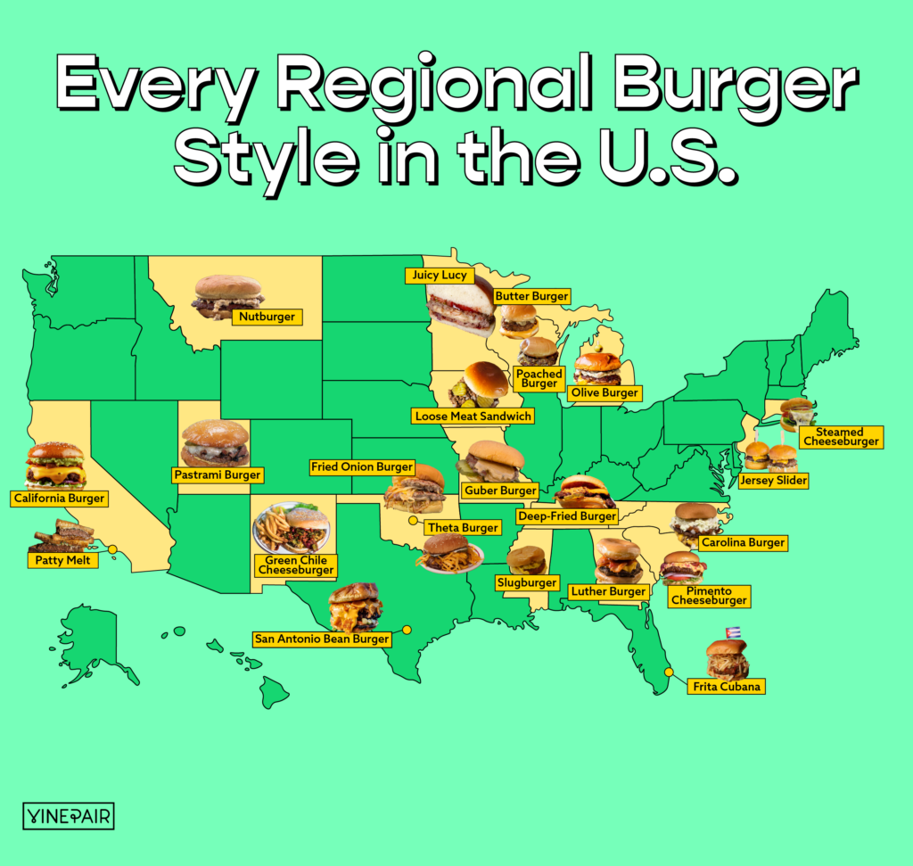 America’s Regional Cheeseburger Styles [MAP] | VinePair