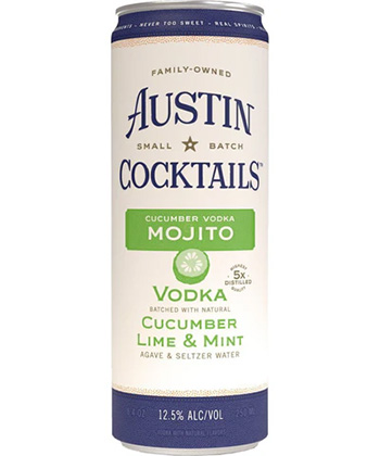 Austin Cocktails Cucumber Vodka Sparkling Mojito is one of the best canned cocktails to try right now. 
