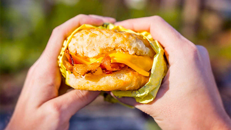 The Sausage Biscuit Sandwich is the most famous sandwich from West Virginia. 