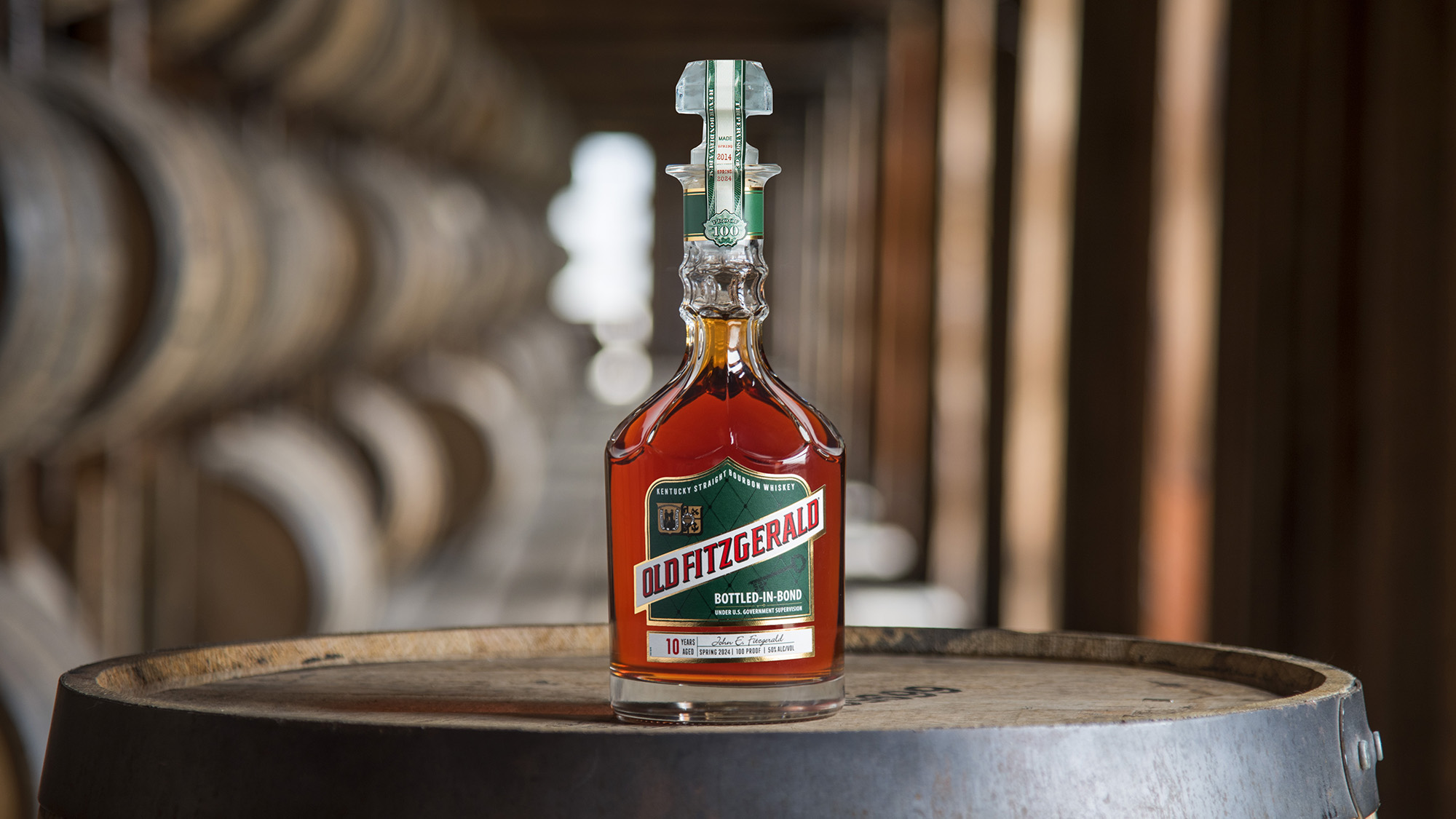 Old Fitzgerald 10 Year Old Bottled in Bond Decanter (Spring 2024