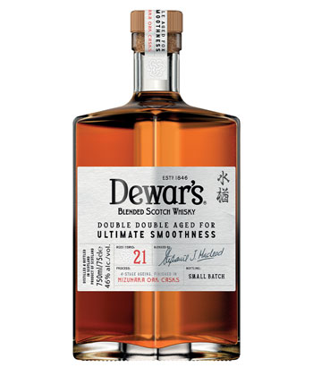 Dewar's Double Double 21 Year Old Mizunara Oak Cask Finish is one of the best Scotches for 2024 