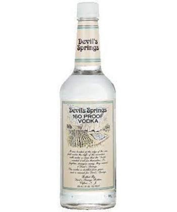 Devil’s Springs Vodka 160 is one of the strongest spirits in the world. 