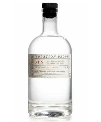 Isolation Proof Original Gin is a go-to gin for bartenders. 