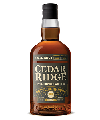 Cedar Ridge Distillery Bottled-in-Bond Rye is one of the best rye whiskies for 2024. 