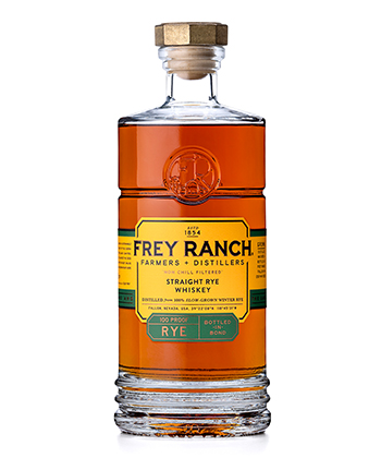 Frey Ranch Bottled-in-Bond Straight Rye is one of the best rye whiskies for 2024. 