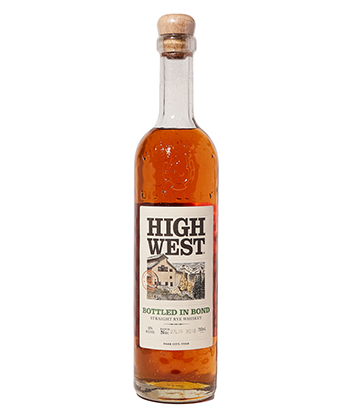 High West Bottled in Bond Rye Whiskey is one of the best rye whiskies for 2024. 