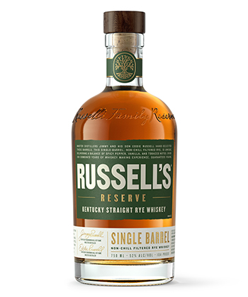 Russell's Reserve Single Barrel Rye is one of the best rye whiskies for 2024. 