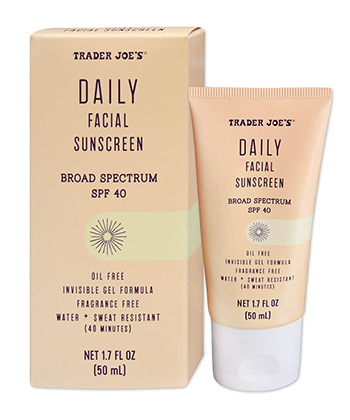 The Daily Facial Sunscreen is a sleeper hit at Trader Joe's according to employees. 